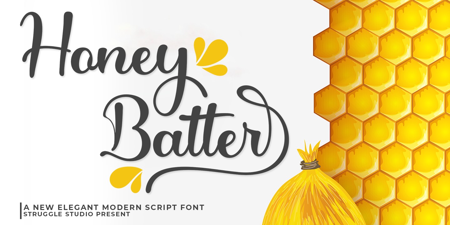 Przykład czcionki Honey Batter